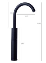Baterie bucatarie lebada cu senzor,  negru mat, 3920, trendysanitary.ro