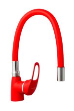 Baterie bucatarie tip lebada pipa flexibila rosie, 3012, trendysanitary.ro