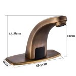 Baterie lavoar cu senzor bronz antichizat, 8844, trendysanitary.ro