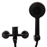 Baterie cada , pipa fixa negru antichizat, 4621, trendysanitary.ro