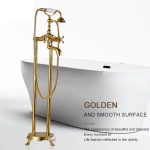 Baterie cada freestanding,dubla comanda gold, 8642, trendysanitary.ro