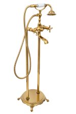 Baterie cada freestanding,dubla comanda gold, 6317, trendysanitary.ro