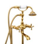 Baterie cada freestanding,dubla comanda gold, 4311, trendysanitary.ro