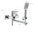 Baterie cada , montare pe perete,crom lucios, 6710, trendysanitary.ro