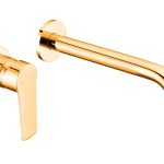 Baterie lavoar,  monocomanda, incastrata in perete, gold, 2483, trendysanitary.ro