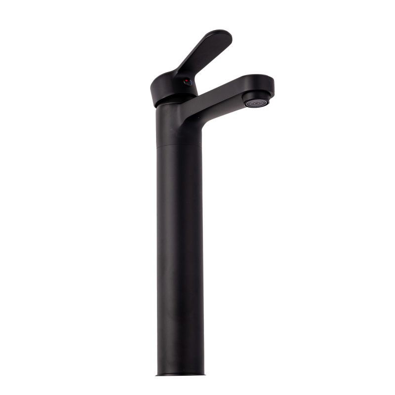 Baterii chiuveta baie, Baterie lavoar, montare pe blat langa lavoar, negru mat, trendysanitary.ro