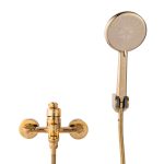 Baterie cada  pipa fixa, gold, 4809, trendysanitary.ro