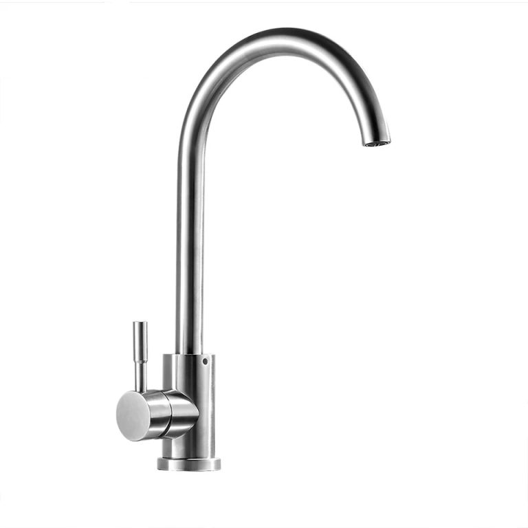 Baterii chiuveta bucatarie, Baterie lebada monocomanda inox, trendysanitary.ro