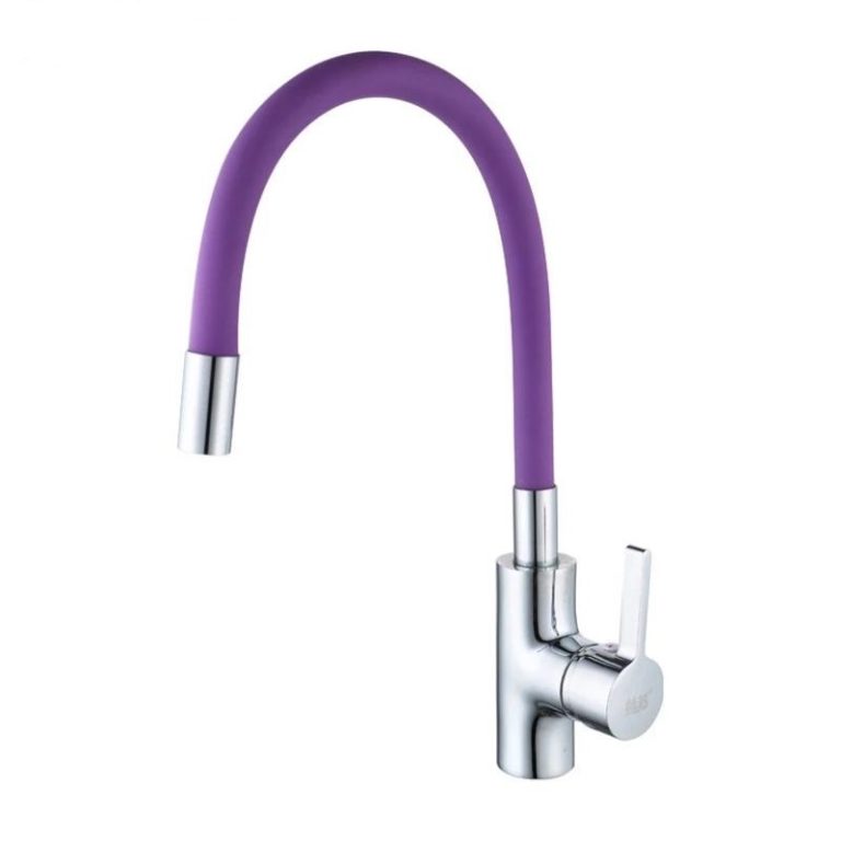 Baterie bucatarie pipa flexibila mov, 7595, trendysanitary.ro
