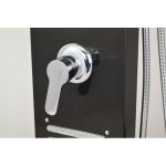 Panou dus hidromasaj inox 5 functii Digital Thermo Black Satin TRENDY’S, 426, trendysanitary.ro