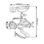 Baterie Cadă Negru Mat, 9795, trendysanitary.ro