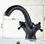 Baterie lavoar negru antichizat, 8696, trendysanitary.ro