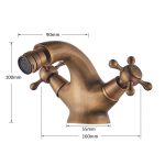 Baterie Bideu Bronz Antichizat, 2448, trendysanitary.ro