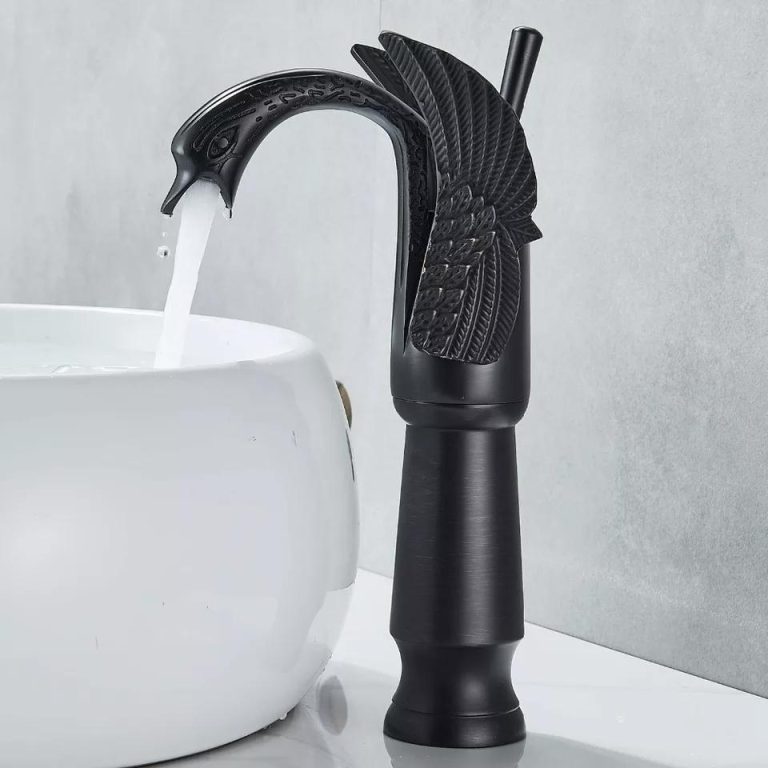 Baterii chiuveta baie, Baterie lavoar montare blat negru antichizat TRENDY S, trendysanitary.ro