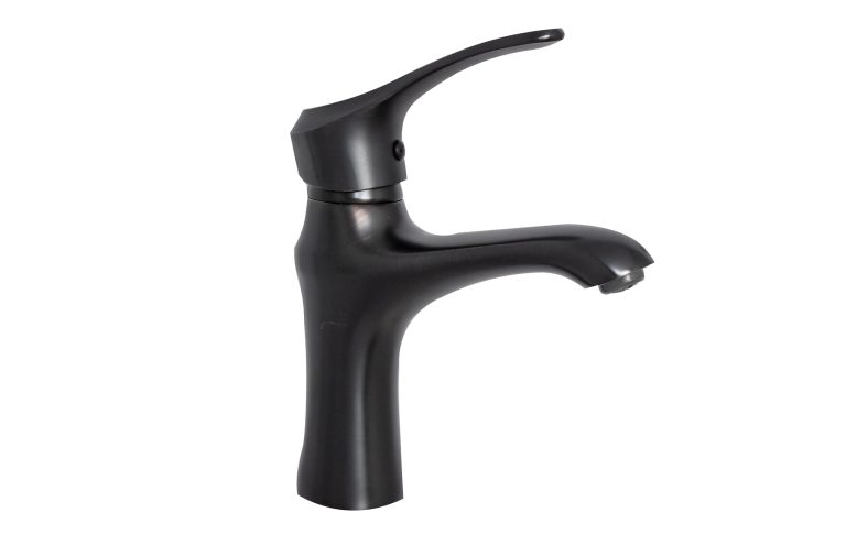 Baterii chiuveta baie, Baterie lavoar montare chiuveta baie, aspect negru mat, trendysanitary.ro