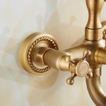 Baterie Cadă Prindere Perete – Pipă Lungă Mobilă, Bronz Antichizat, 1331, trendysanitary.ro