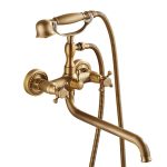 Baterie Cadă Prindere Perete – Pipă Lungă Mobilă, Bronz Antichizat, 5519, trendysanitary.ro