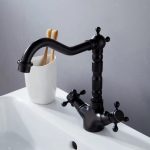 Baterie Lebădă Negru Antichizat, 6926, trendysanitary.ro