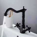 Baterie Lebădă Negru Antichizat, 2343, trendysanitary.ro
