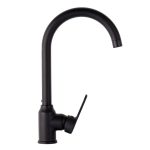 Baterie montare chiuveta bucatarie, negru mat, 4943, trendysanitary.ro