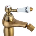 Baterie bideu, bronz antichizat, cu broderie ceramică, 3849, trendysanitary.ro