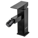 Baterie bideu, desing rectangular, negru mat, 7494, trendysanitary.ro