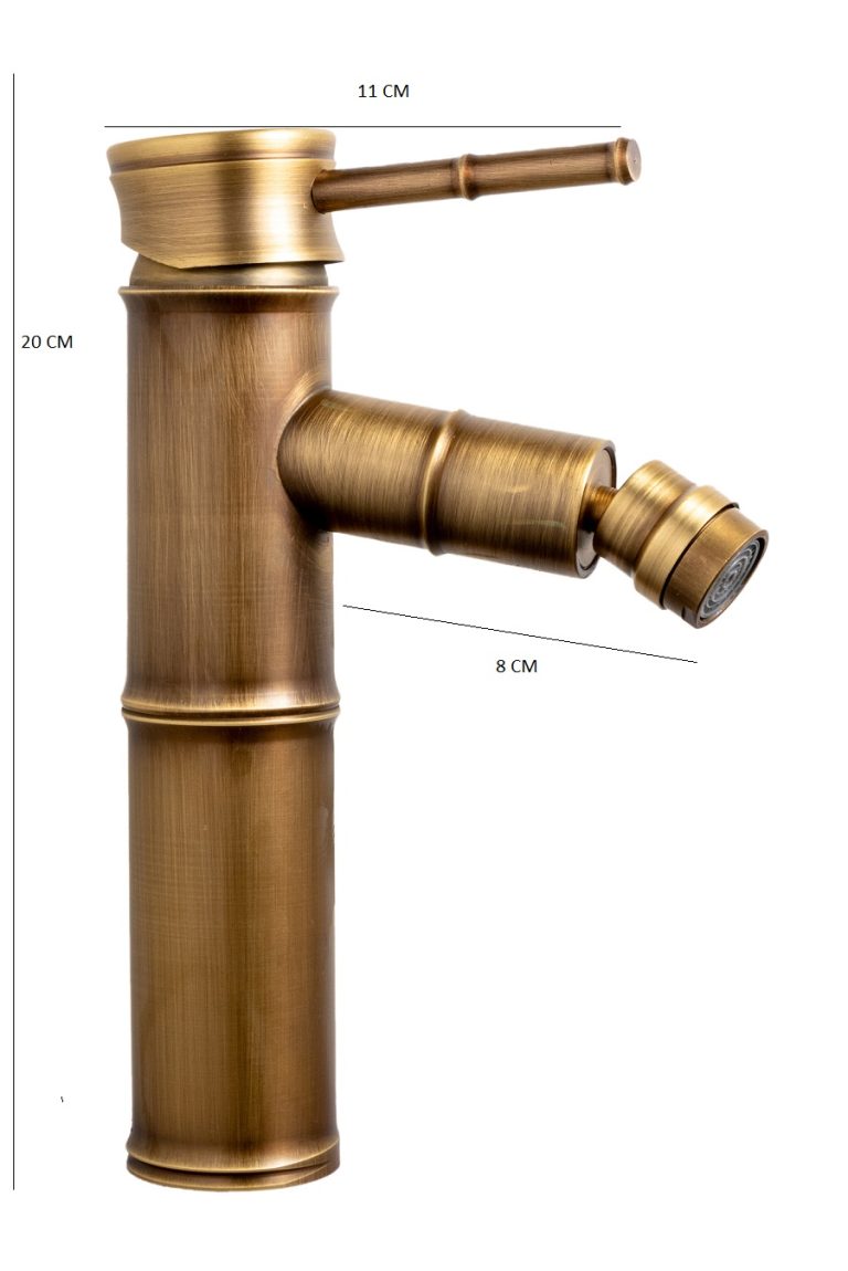 Baterii Sanitare Moderne, Baterie Bideu Stil Bambus – Bronz Antichizat, trendysanitary.ro