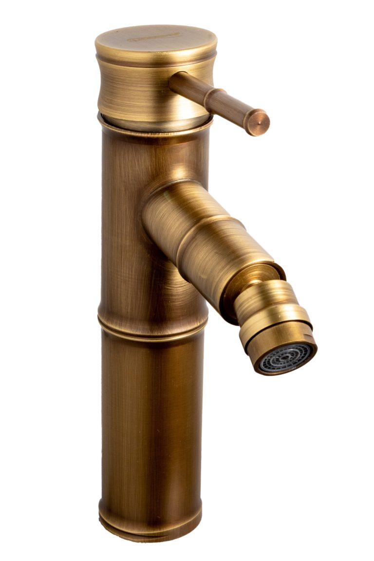 Baterii Sanitare Moderne, Baterie Bideu Stil Bambus – Bronz Antichizat, trendysanitary.ro
