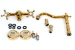 Baterie bucatarie prindere pe perete gold, 3799, trendysanitary.ro