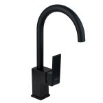 Baterie bucatarie montare pe chiuveta negru mat, 6208, trendysanitary.ro