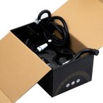 Baterie cada, montare pe perete, pipa lunga mobila , negru mat cu broderie ceramica, 9592, trendysanitary.ro