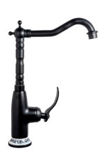 Baterie bucătărie, negru mat, cu broderie ceramică, 4021, trendysanitary.ro