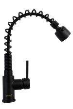Baterie bucatarie, negru mat para de dus extractabila, 5907, trendysanitary.ro