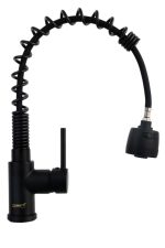 Baterie bucatarie, negru mat para de dus extractabila, 4121, trendysanitary.ro