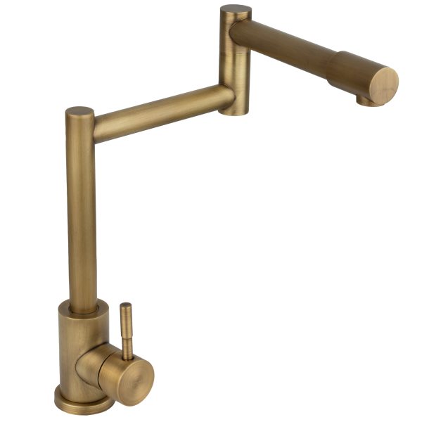 Baterie bucatarie, pipa extensibila, bronz antichizat, 9321, trendysanitary.ro