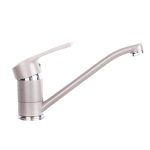 Baterie bucătărie TRENDY’S, pipă lungă mobilă, finisaj granit gri, 2755, trendysanitary.ro