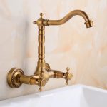 Baterie bucătărie lebădă – Prindere perete, bronz antichizat, 4567, trendysanitary.ro