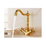 Baterie bucatarie tip lebada retro-gold, 8698, trendysanitary.ro