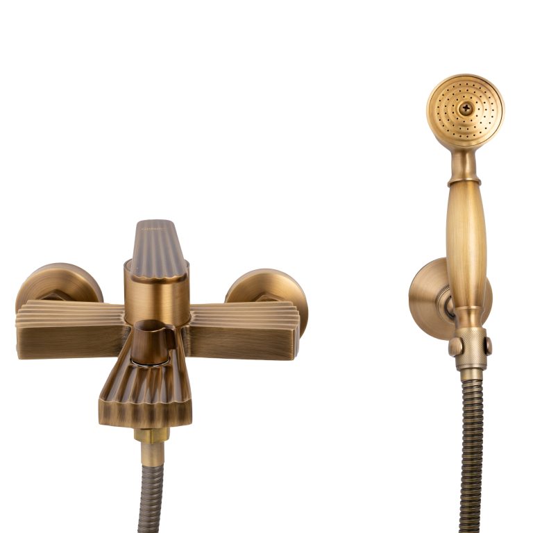 Baterii Sanitare Moderne, Baterie cada montare pe perete , bronz antichizat, trendysanitary.ro