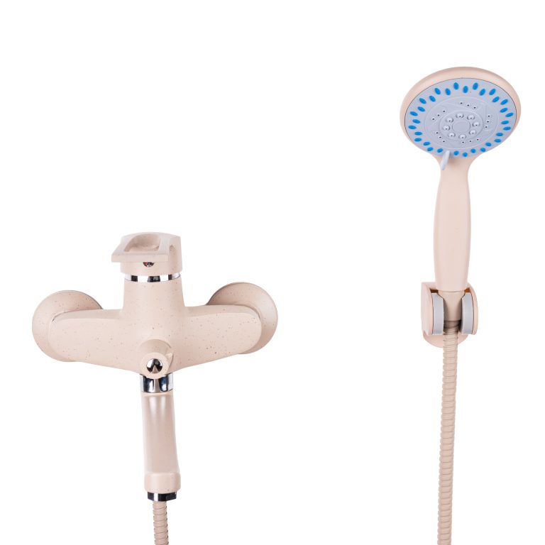 Baterie cada, Baterie cada,TRENDY S, montare pe perete, pipa lunga mobila, granit bej, trendysanitary.ro