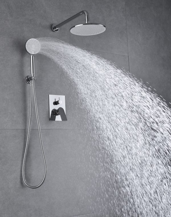 Baterie cada, incastrata in perete, crom lucios, 5043, trendysanitary.ro