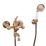 Baterie cada, montare pe perete, bronz antichizat, 140, trendysanitary.ro