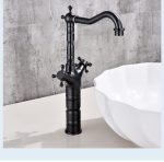 Baterie de bucătărie tip lebădă, pipă înaltă, mobilă, negru mat, 9199, trendysanitary.ro