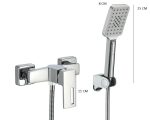 Baterie dus montare pe perete crom, 5562, trendysanitary.ro