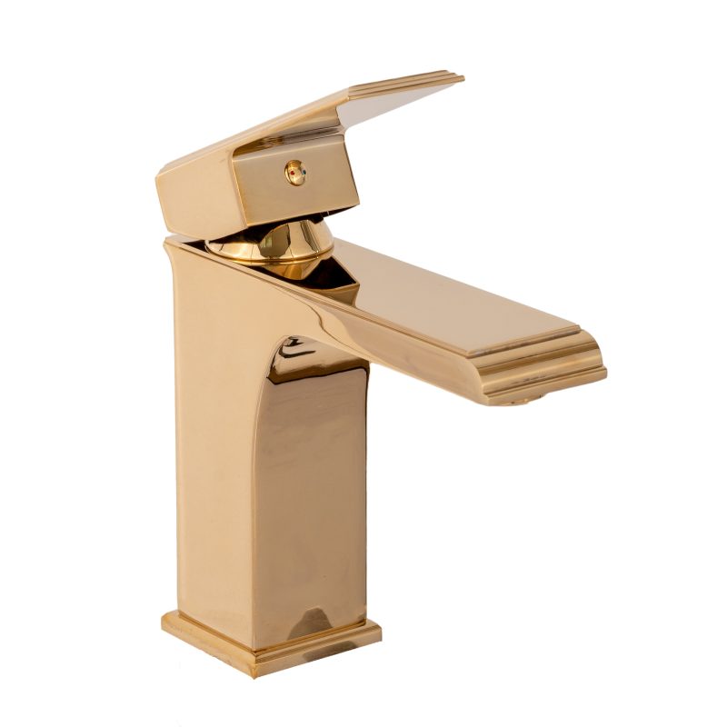 Baterii chiuveta baie, Baterie lavoar, gold, trendysanitary.ro
