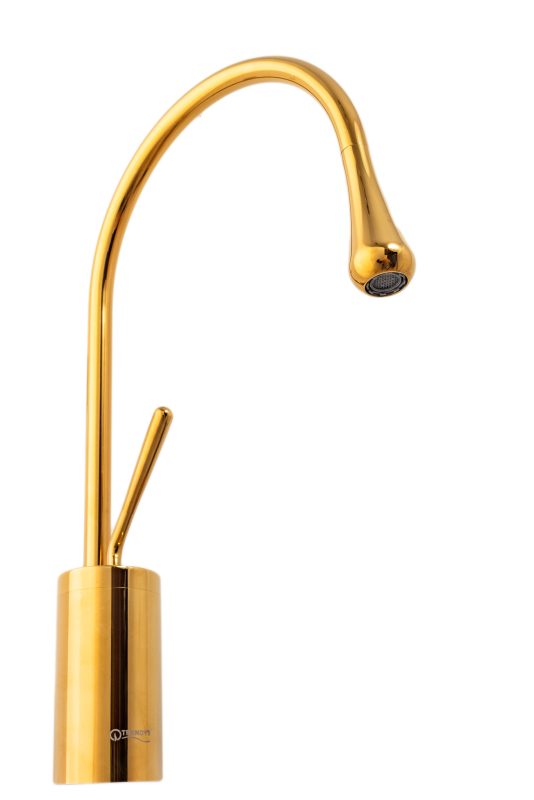 Baterii chiuveta baie, Baterie lavoar inaltime medie, gold, trendysanitary.ro