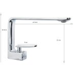 Baterie lavoar TRENDY’S ,montare lavoar, crom lucios, 2570, trendysanitary.ro