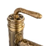 Baterie lavoar ,  montare pe blat ,bronz antichizat cu broderie, 7391, trendysanitary.ro