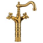 Baterie lavoar , montare pe blat ,gold, 9037, trendysanitary.ro