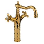 Baterie lavoar , montare pe blat ,gold, 1168, trendysanitary.ro